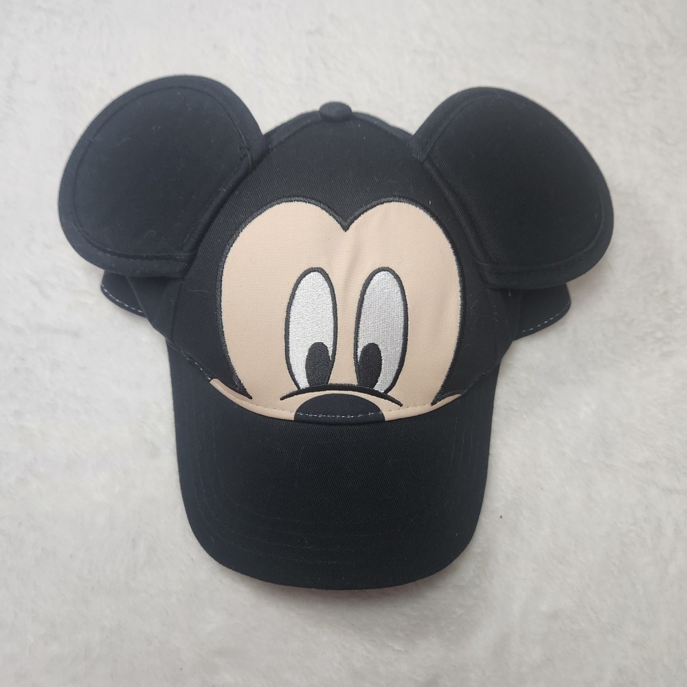 Disney Mickey Mouse Black 3D Ears Snapback Baseball Cap Hat RN 55219 Youth